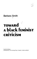 Cover of Toward a Black Feminist Criticism